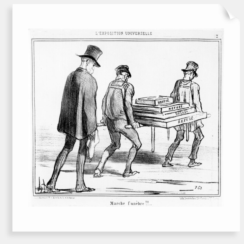 The Funeral March by Honore Daumier