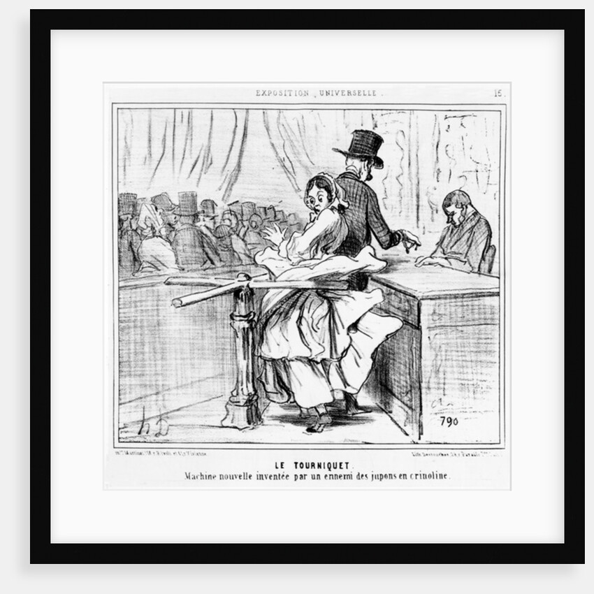 Turnstile at the Universal Exhibition in Paris by Honore Daumier