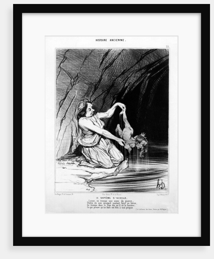 The Baptism of Achilles. by Honore Daumier