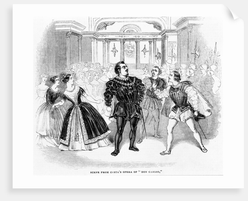Scene from Costa's Opera of 'Don Carlos', 1844 by English School