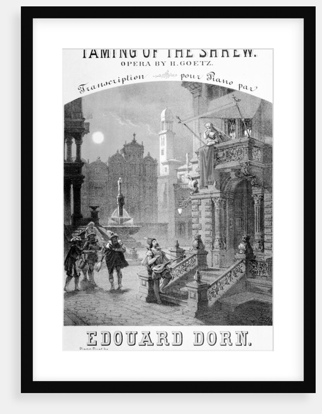 Advertisement for the Taming of the Shrew by Goetz, 1878 by French School