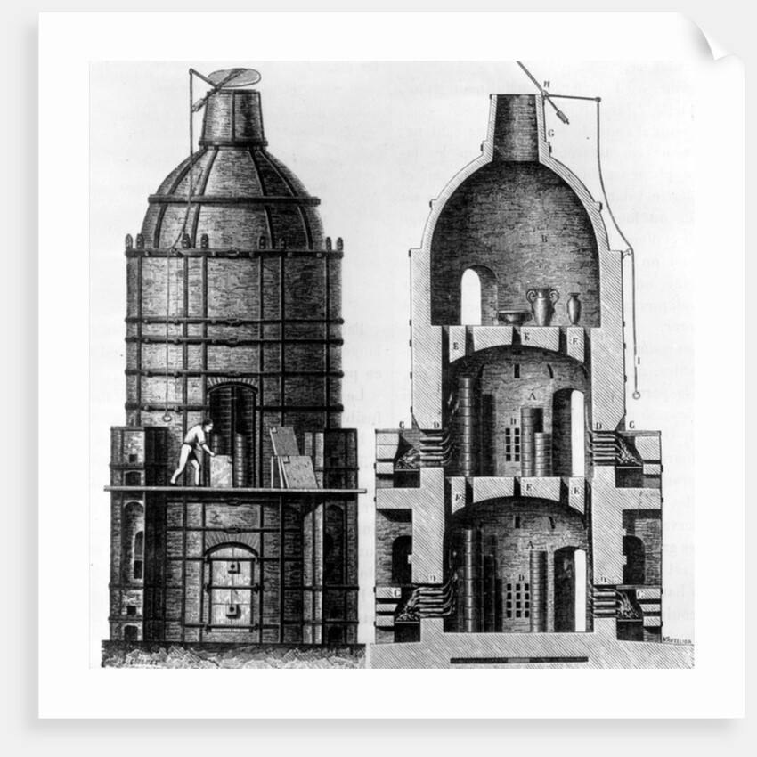 Kiln for baking Sevres porcelain, 1882 by French School