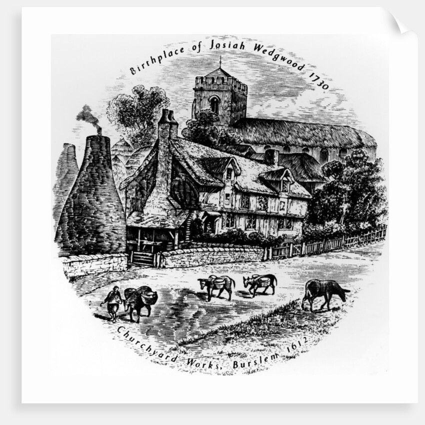 The Churchyard works and St. John's Church, Burslem, 19th Century by English School