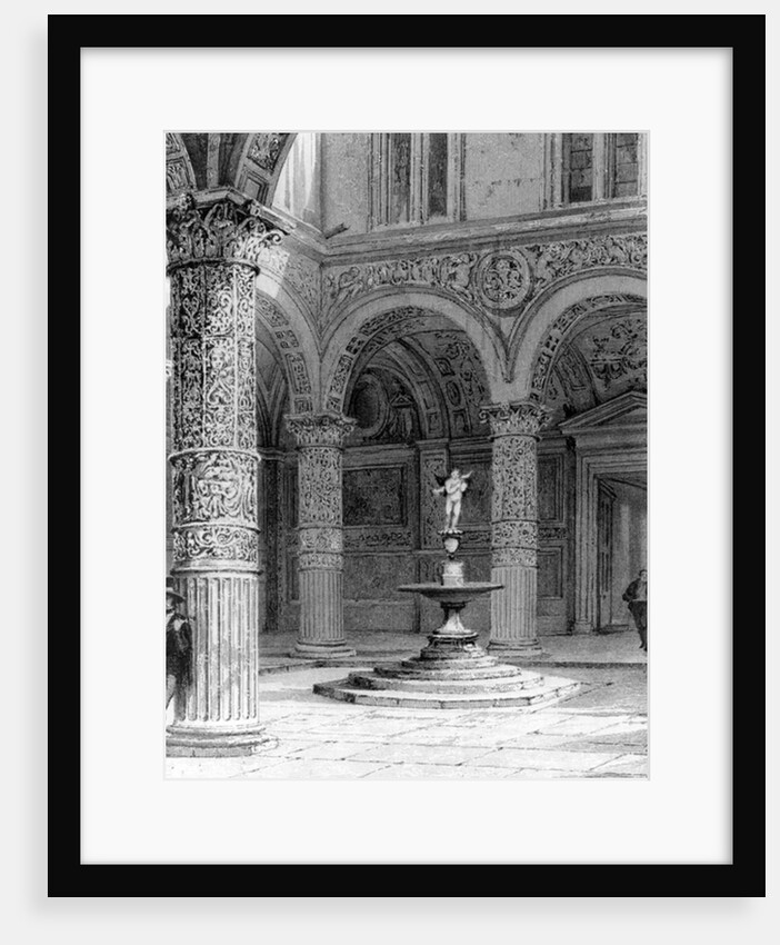Detail of the Courtyard of the Palazzo Vecchio, 1842 by Italian School