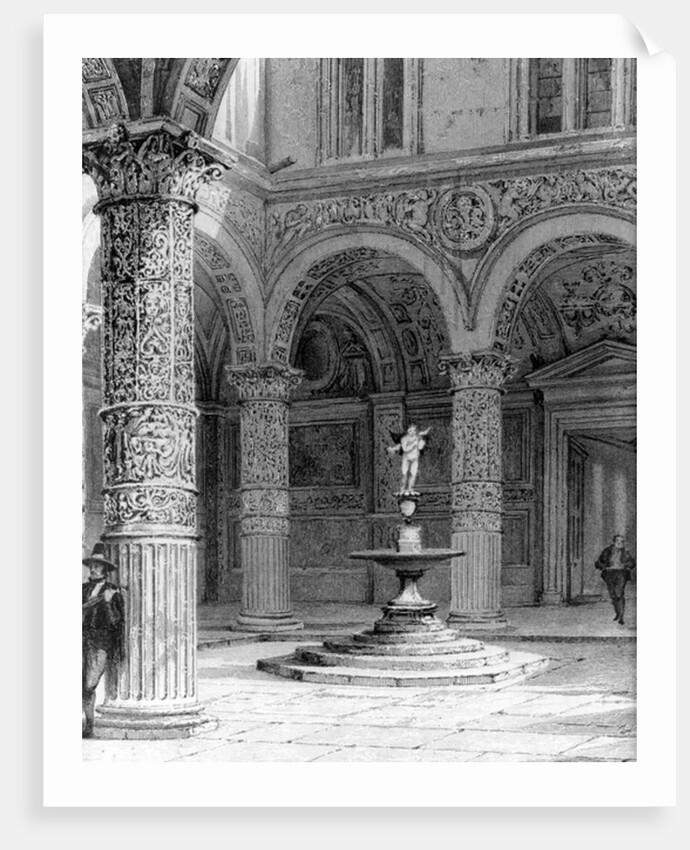 Detail of the Courtyard of the Palazzo Vecchio, 1842 by Italian School