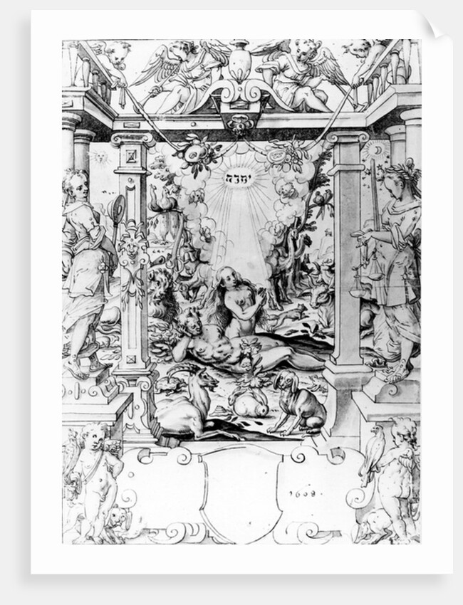 Adam and Eve, 1609 by European School