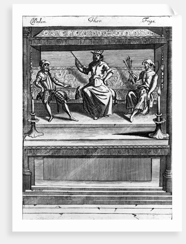 Woden, Thor and Friga, 1670-1680 by Norwegian School
