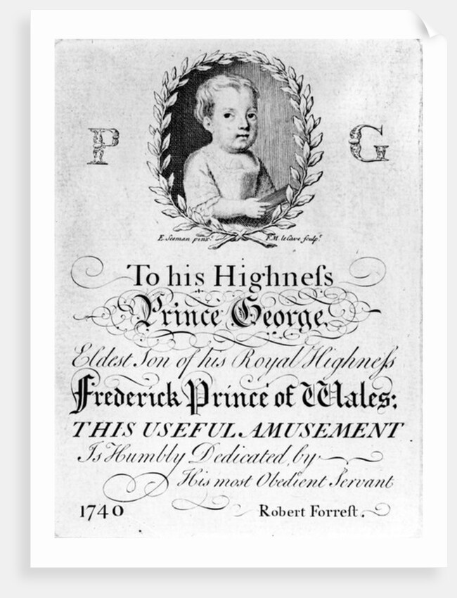 Portrait of George III, print made by Francois Movellon de la Cave, 1804 by English School