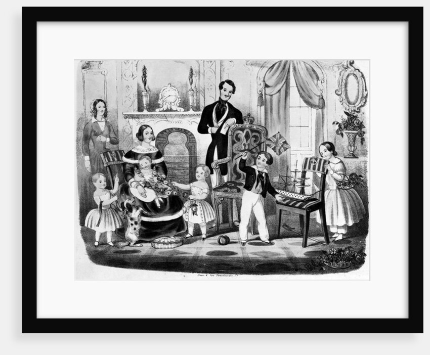 The Royal Children in the Nursery, by T. H. A. E., 1847 by English School