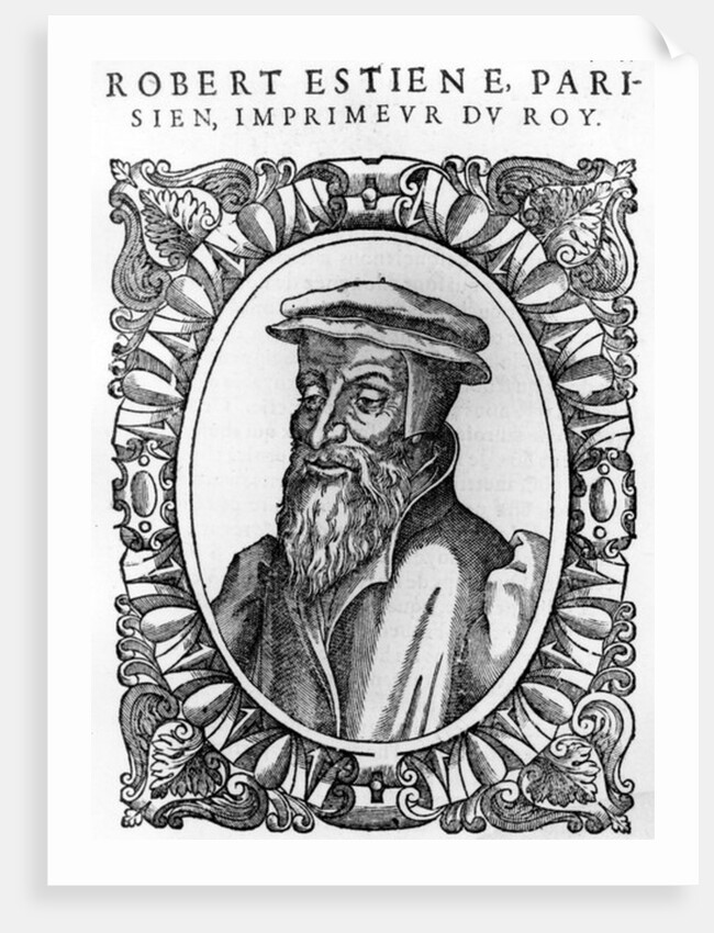 Portrait of Robert Estienne by Andre Thevet