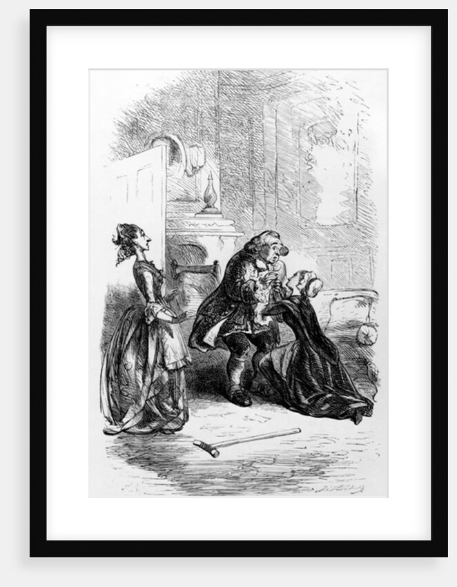 Mr. Bramble and the widow from 'The Expedition of Humphry Clinker' by Tobias Smollett by Hablot Knight Browne