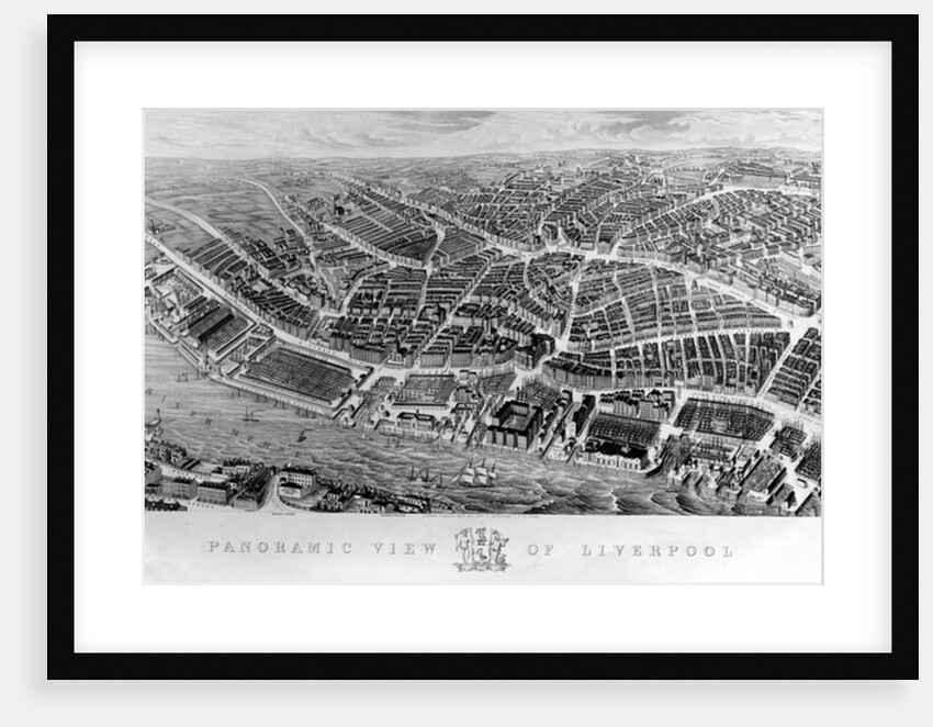 Panoramic View of Liverpool, after a watercolour by Ackerman, 1847 by English School