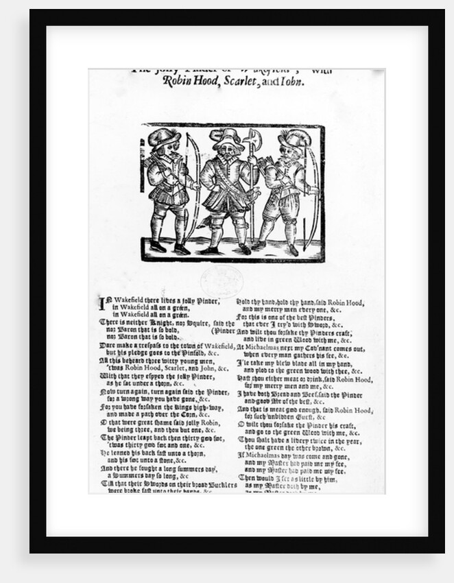 The Jolly Pindar of Wakefield with Robin Hood, Scarlet and John by English School