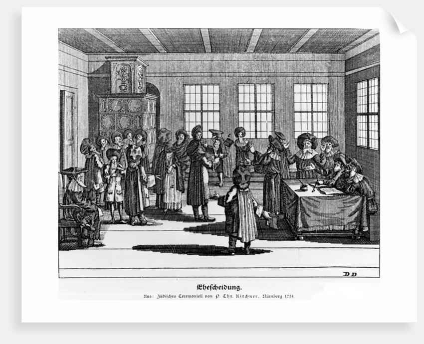 Illustration taken from the 'Jüdisches Ceremonial, oder Beschreibung dererjenigen Gebrduche' by Paul Christian Kirchner, 1724 by German School