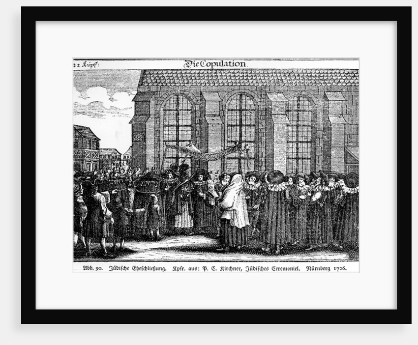 Jewish wedding procession by Georg Puschner from Kirchner's 'Jüdisches Ceremoniel', 1726 by German School