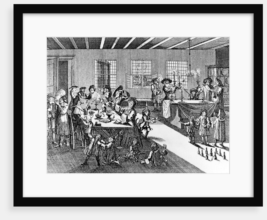 Hannukah by Georg Puschner from Kirchner's 'Jüdisches Ceremoniel', 1726 by German School