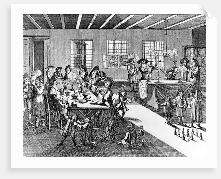 Hannukah by Georg Puschner from Kirchner's 'Jüdisches Ceremoniel', 1726 by German School