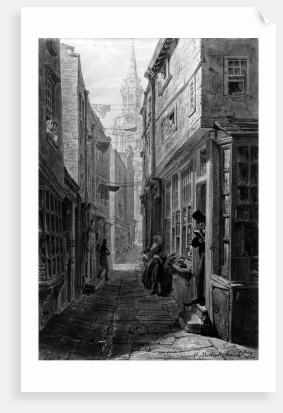 Church Lane near St. Martin's in the Fields London, 1828 by George the Elder Scharf