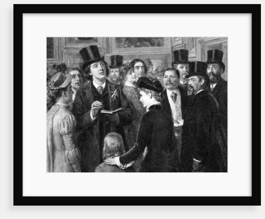Oscar Wilde at the Royal Academy, detail taken from 'A Private View of the Royal Academy', 1881 by William Powell Frith