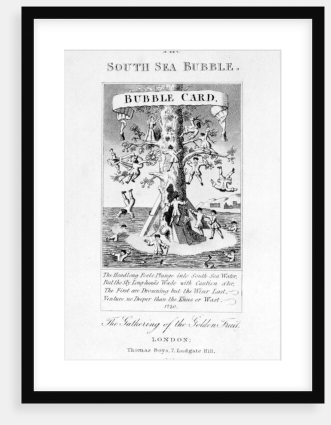 The South Sea Bubble, print made by Thomas Boys, 1825 by English School