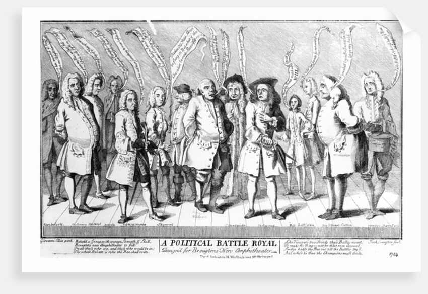 A Political Battle Royal Design'd for Broughton's New Amphitheatre, c.1743 by English School