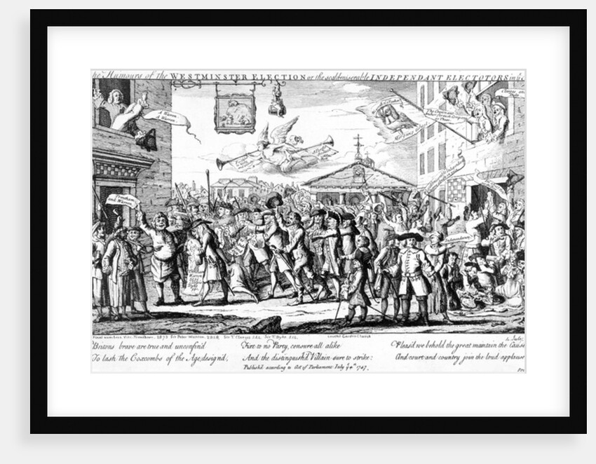 The Humours of the Westminster Election or the Scald-Miserable Independent Electors in the Suds, 1747 by English School