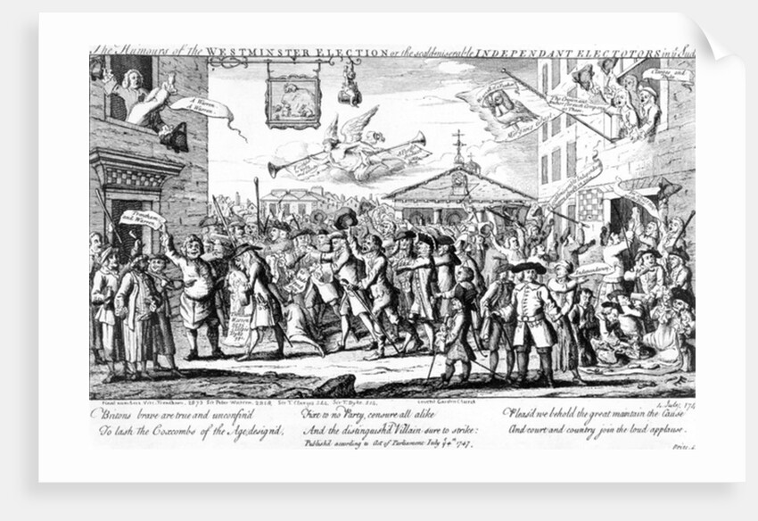 The Humours of the Westminster Election or the Scald-Miserable Independent Electors in the Suds, 1747 by English School