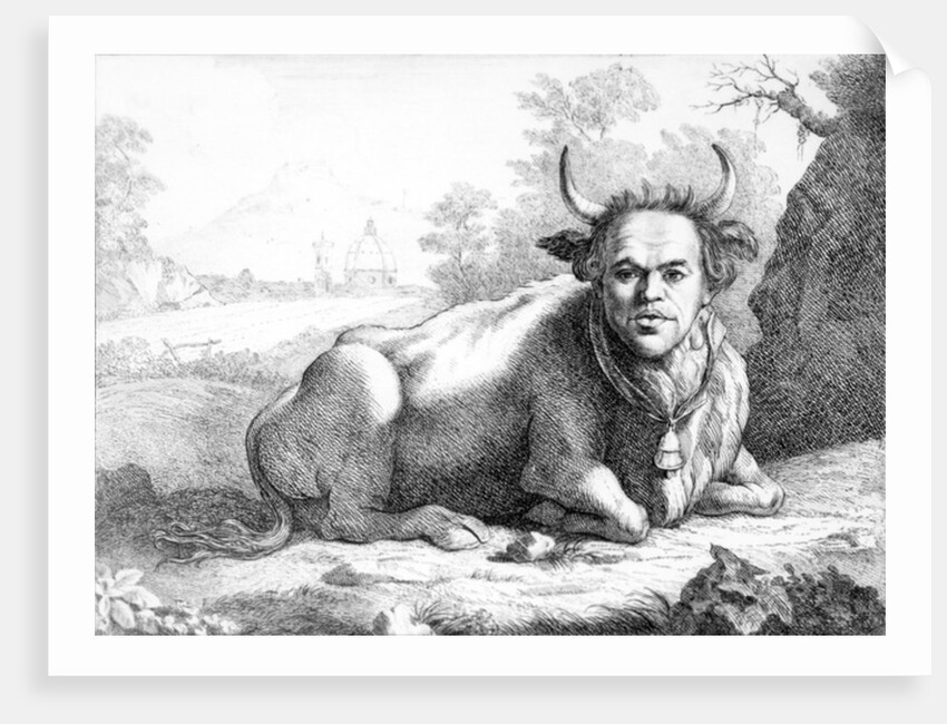 Self portrait caricature from 25 Caricatures, 1768-9 by Thomas Patch