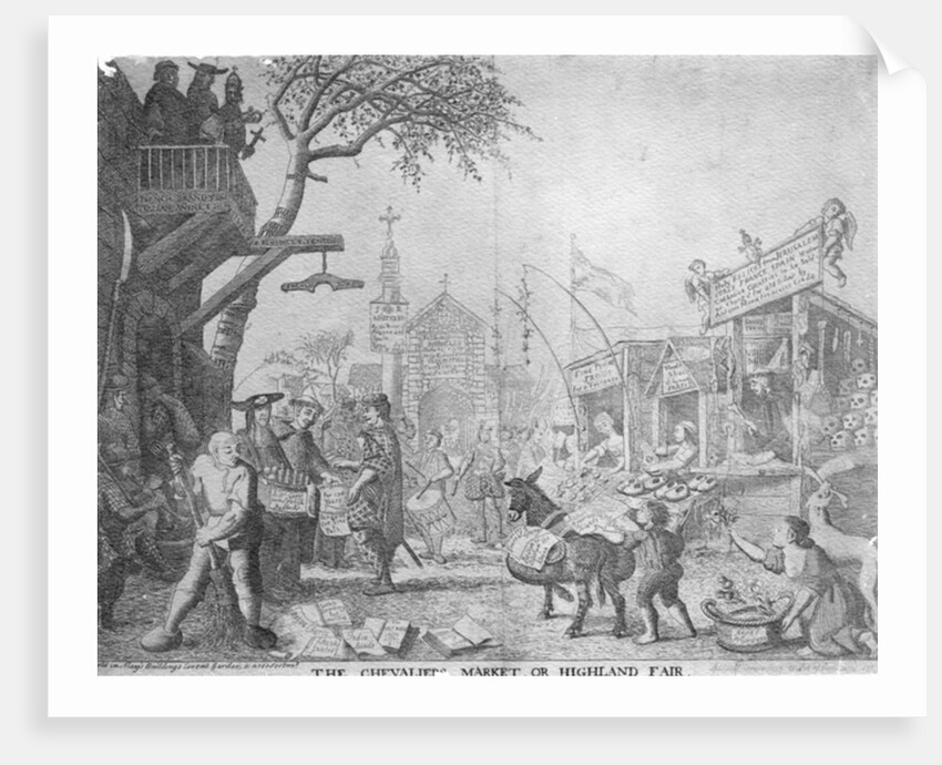 The Chevaliers Market, or Highland Fair. by English School