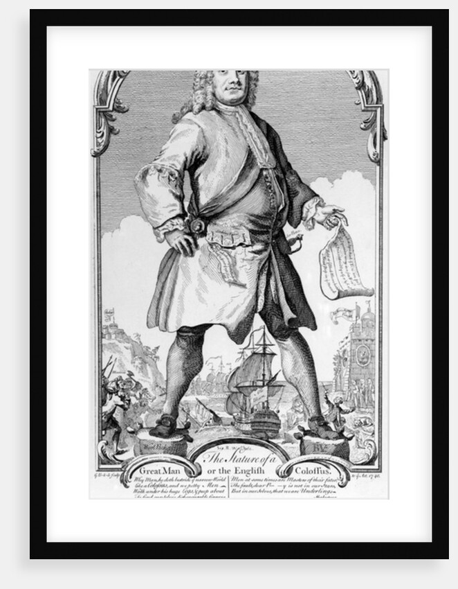 The Stature of a Great Man or the English Colossus, 1740 by George Bickham