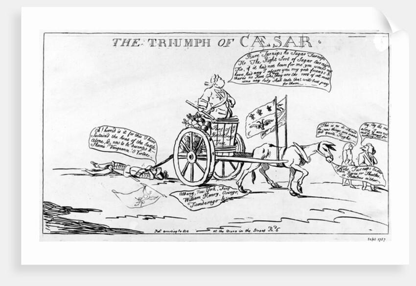 The Triumph of Caesar, 1757 by Matthew or Matthias Darly