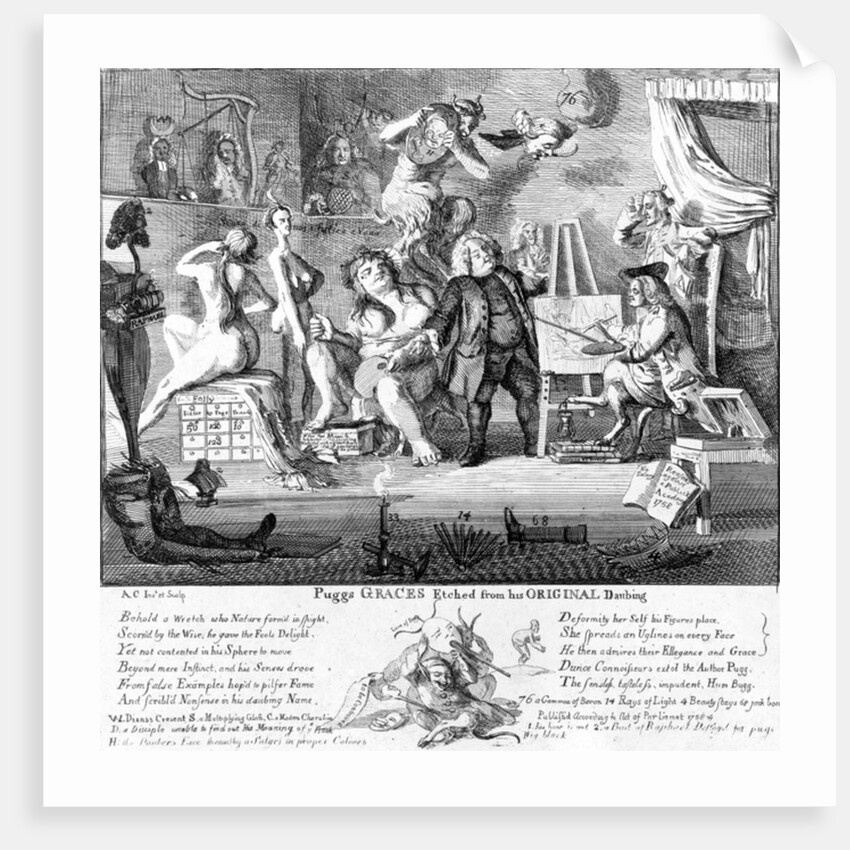Puggs Graces etched from his original drawings, 1753 by Paul Sandby