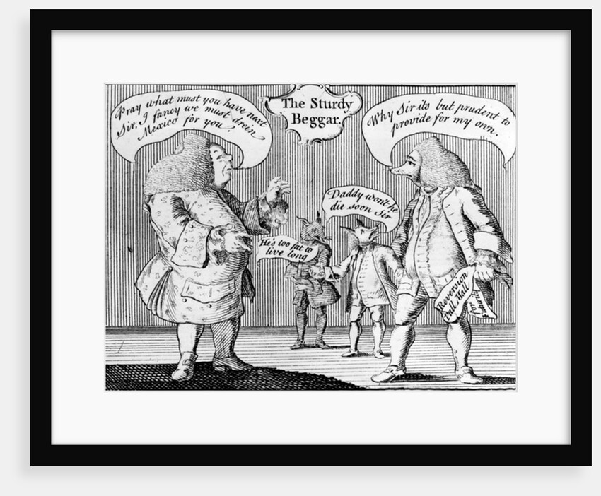 The Sturdy Beggar, 1758 by English School