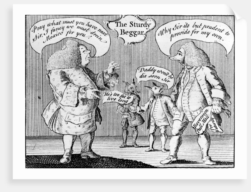 The Sturdy Beggar, 1758 by English School