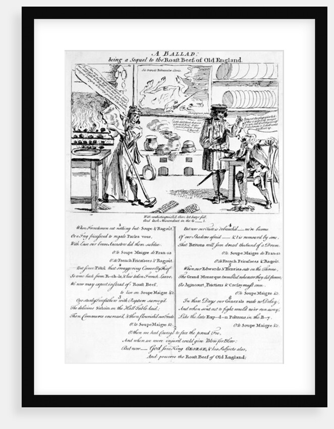 Change of Diet, A Ballad, 1757 by English School