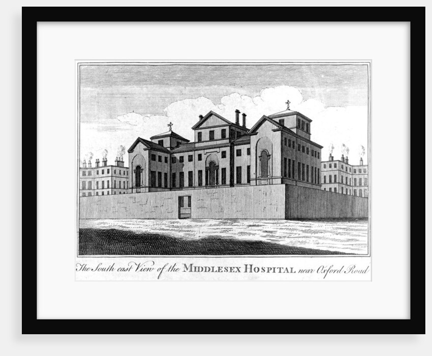 The South East View of the Middlesex Hospital, 1745 by Haynes King