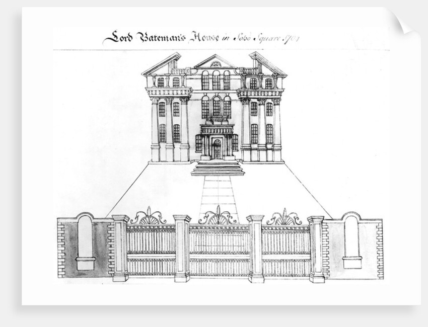Lord Bateman's House in Soho Square, 1764 by Haynes King