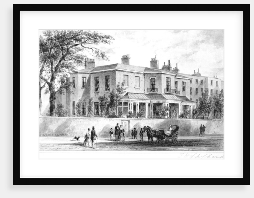 North west view of Camelford House, 1850 by English School