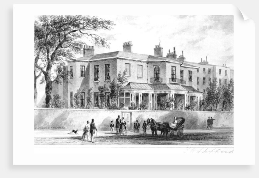 North west view of Camelford House, 1850 by English School