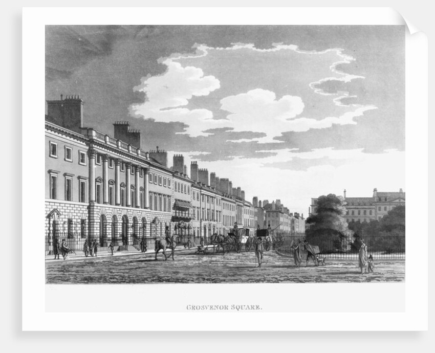 North Side of Grosvenor Square,1800 by English School