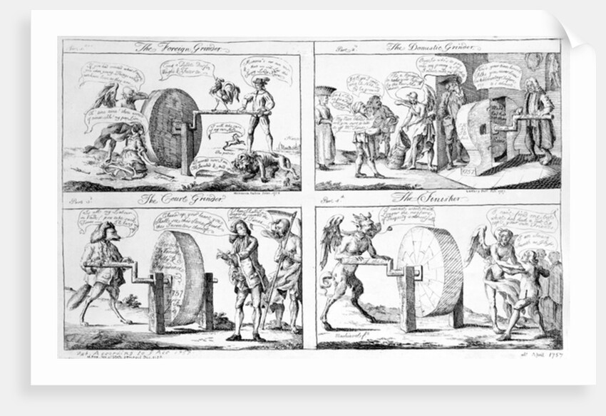 The Foreign Grinder, The Domestic Grinder, The Court Grinder, The Finisher, 1757 by English School