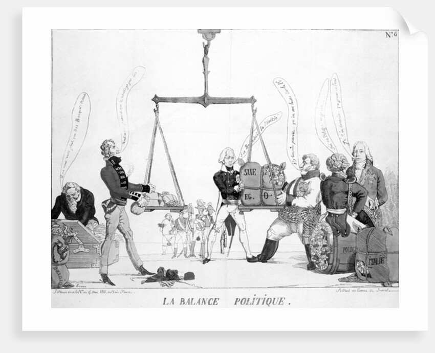 La Balance Poltique, 1815 by English School