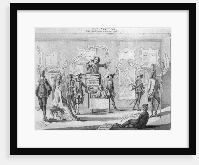 The Auction, c.1756 by Matthew or Matthias Darly