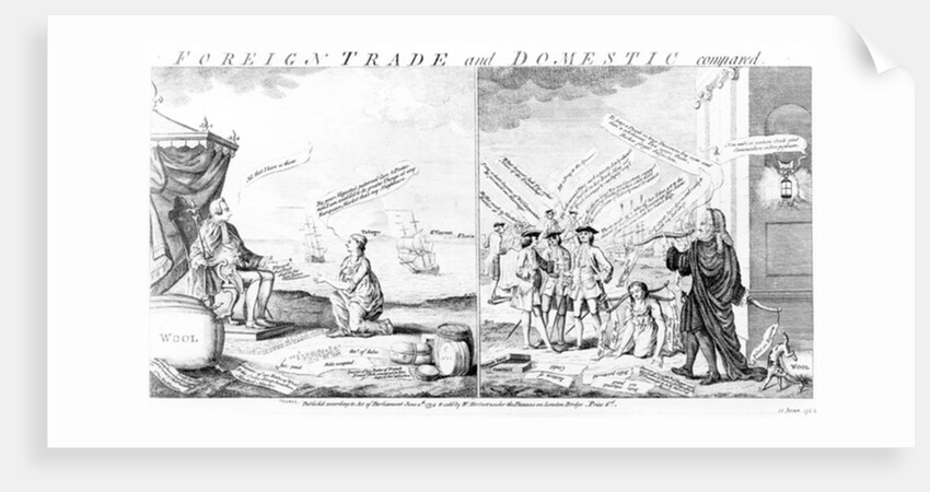 Foreign Trade and Domestic Compared, by William Herbert, 1754 by English School