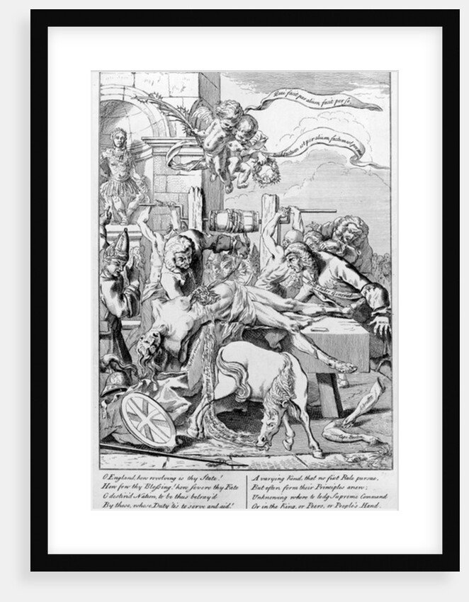 The Conduct of the Two B*****rs, 1749 by George (c.1706–71) Bickham