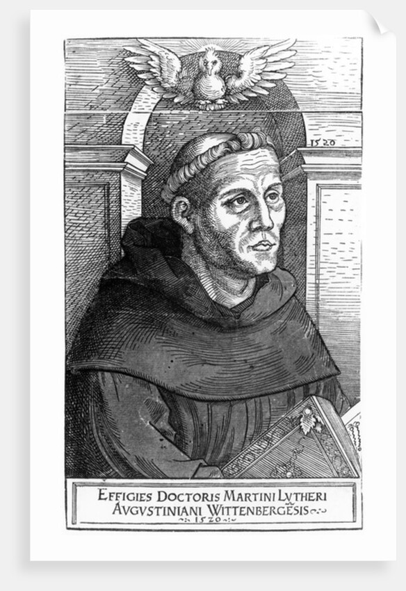 Martin Luther as Augustinian Friar, 1520-24 by Lucas the Elder Cranach