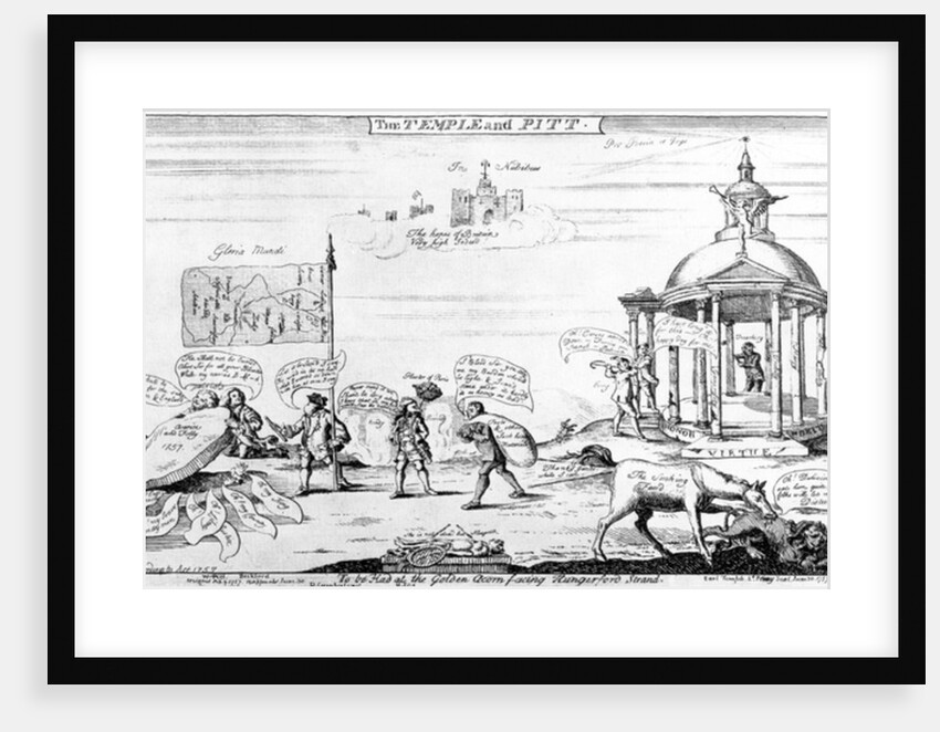 The Temple and Pitt, 1757 by English School