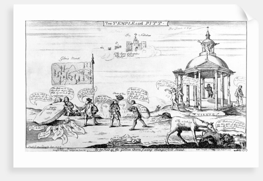 The Temple and Pitt, 1757 by English School