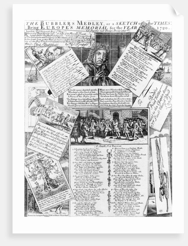 The Bubbler's Medley, or a Sketch of the Times: Being Europe's Memorial for the Year 1720 by Carington Bowles