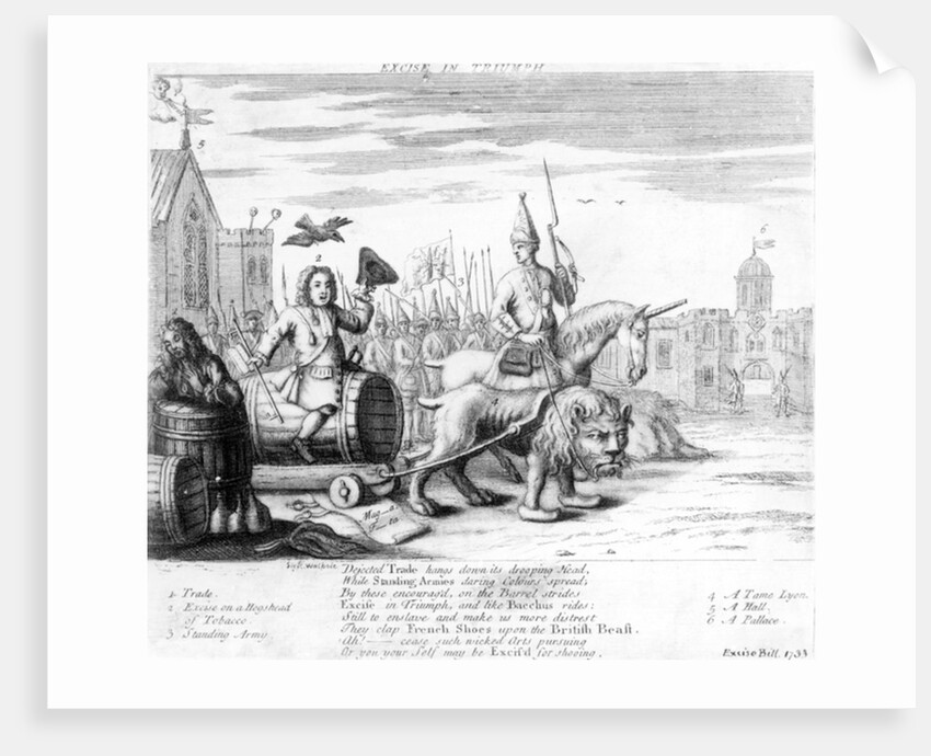 Excise in Triumph, 1733 by English School